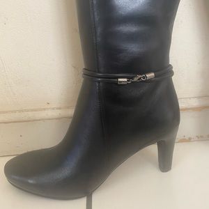 ECCO New Black Knee High Heel Boots